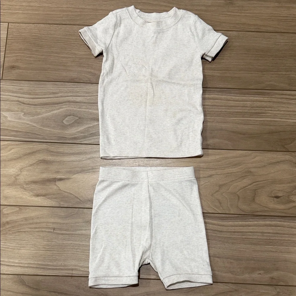 Tan Short Sleeve Shirt and Shorts Set
